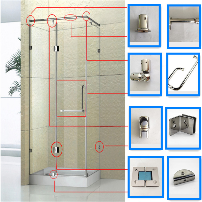 Frameless Sliding Shower Door Hardware Kit