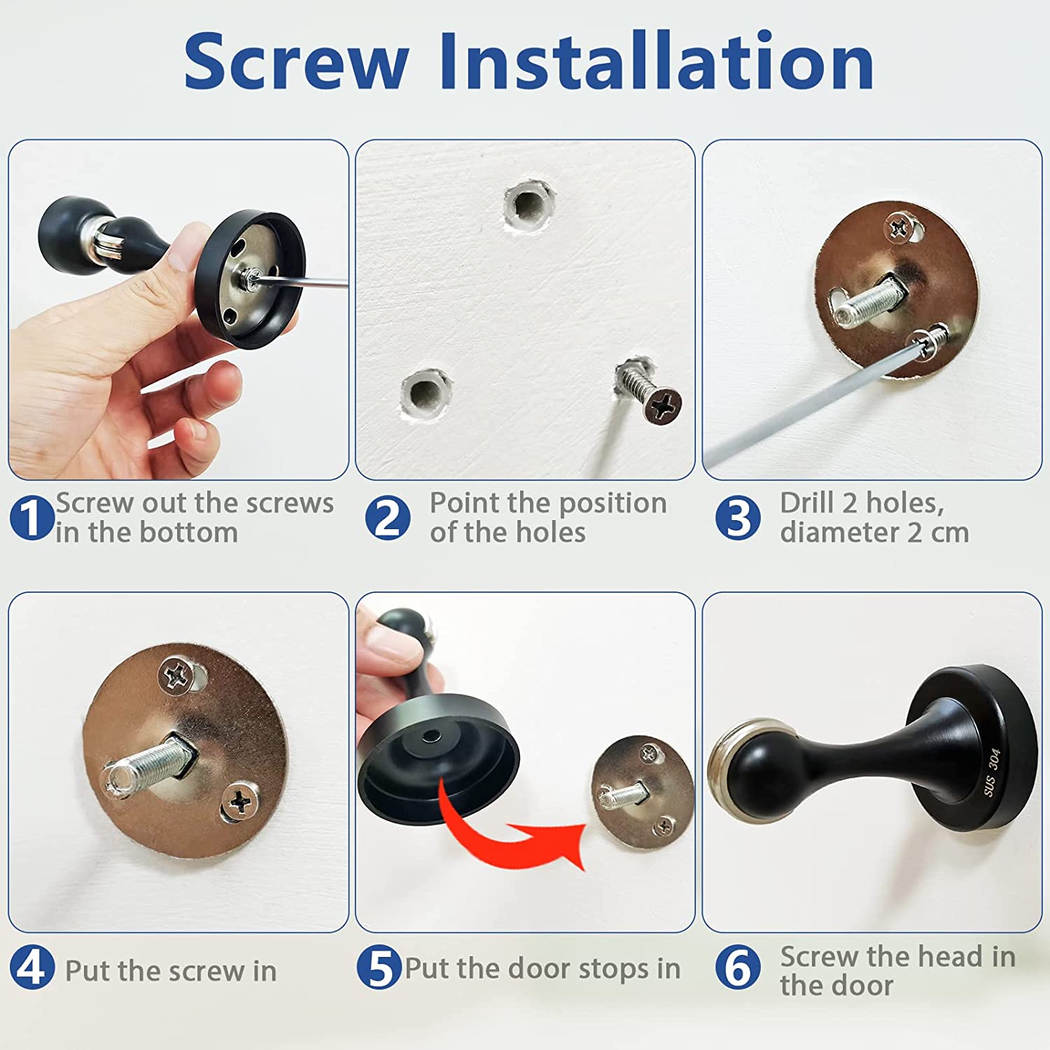 how to install magnetic door stop
